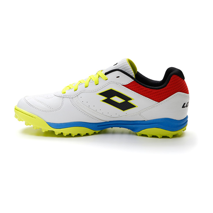 Men Lotto Tacto 300 Vii Tf Soccer Shoes White / Red / Blue / Green | 10436-JFGI