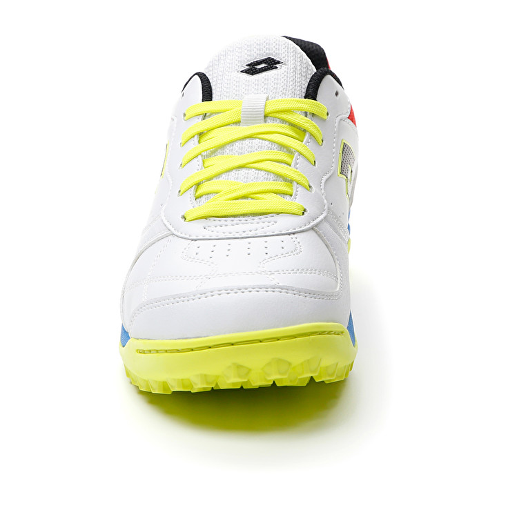 Men Lotto Tacto 300 Vii Tf Soccer Shoes White / Red / Blue / Green | 10436-JFGI