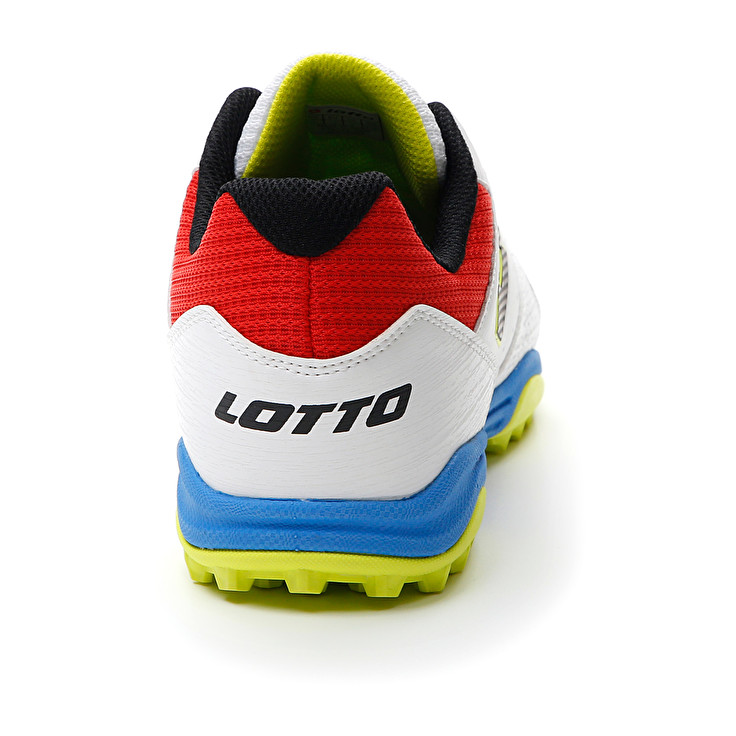 Men Lotto Tacto 300 Vii Tf Soccer Shoes White / Red / Blue / Green | 10436-JFGI