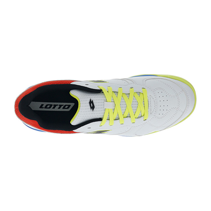 Men Lotto Tacto 300 Vii Tf Soccer Shoes White / Red / Blue / Green | 10436-JFGI
