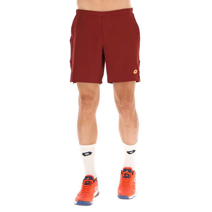 Men Lotto Tech I - D17 Shorts Brown / Red | 02786-BFZG