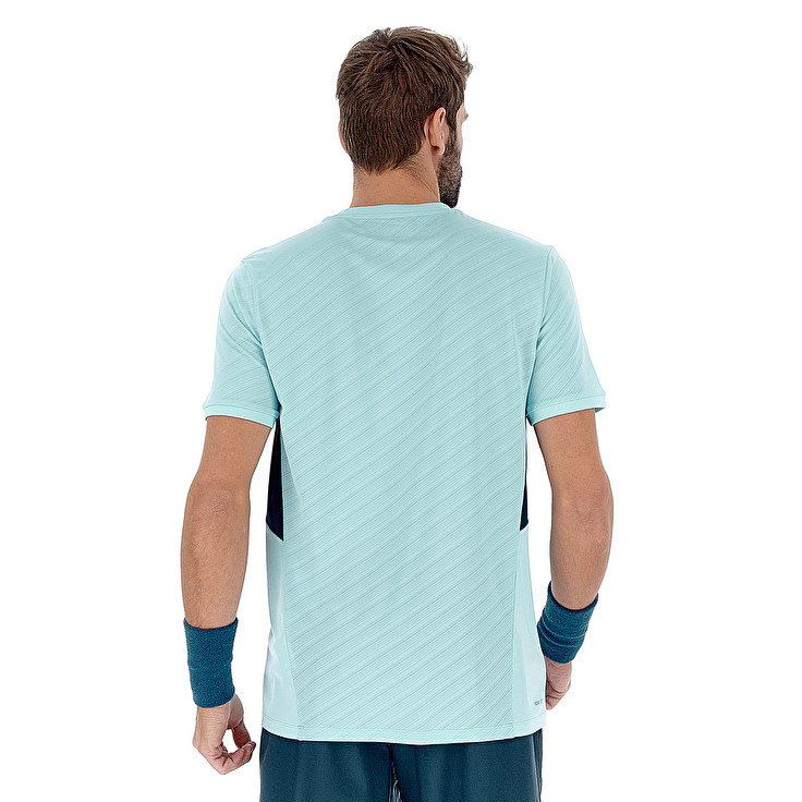 Men Lotto Tech I - D2 T-shirts Blue | 10276-RBUE
