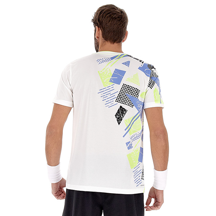 Men Lotto Tech I - D5 T-shirts White | 32875-RNEX
