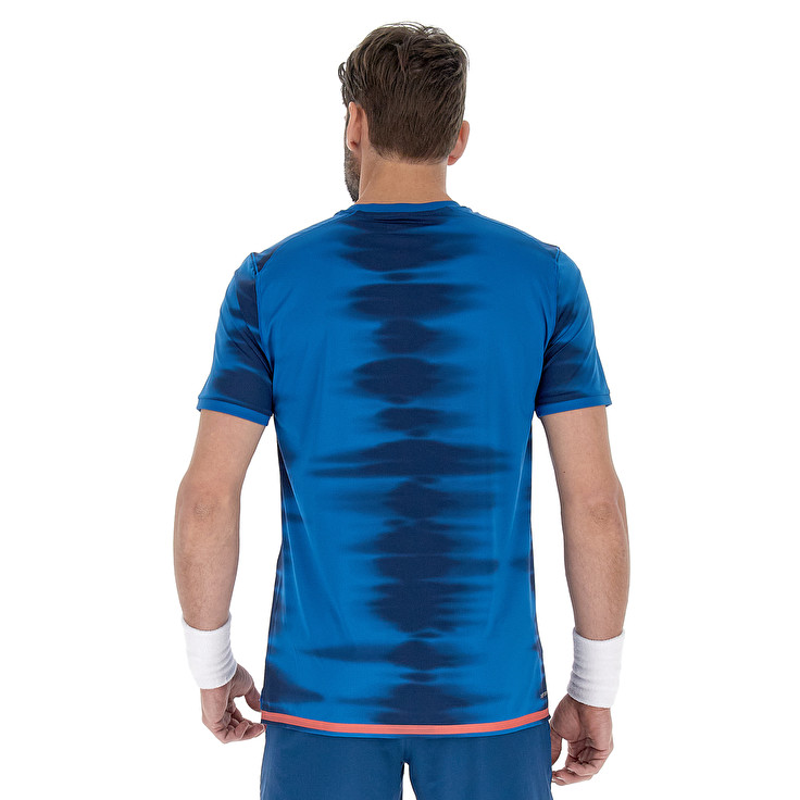 Men Lotto Tech Ii - D2.A T-shirts Blue | 40152-TXVL