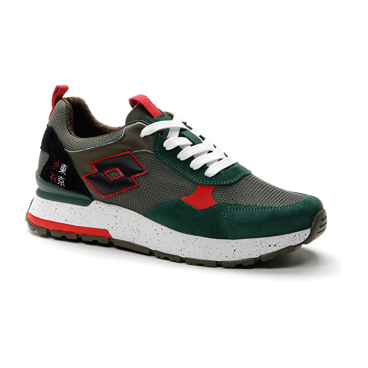 Men Lotto Tokyo Shibuya Iii Leggenda Black / Green | 85769-XPRQ