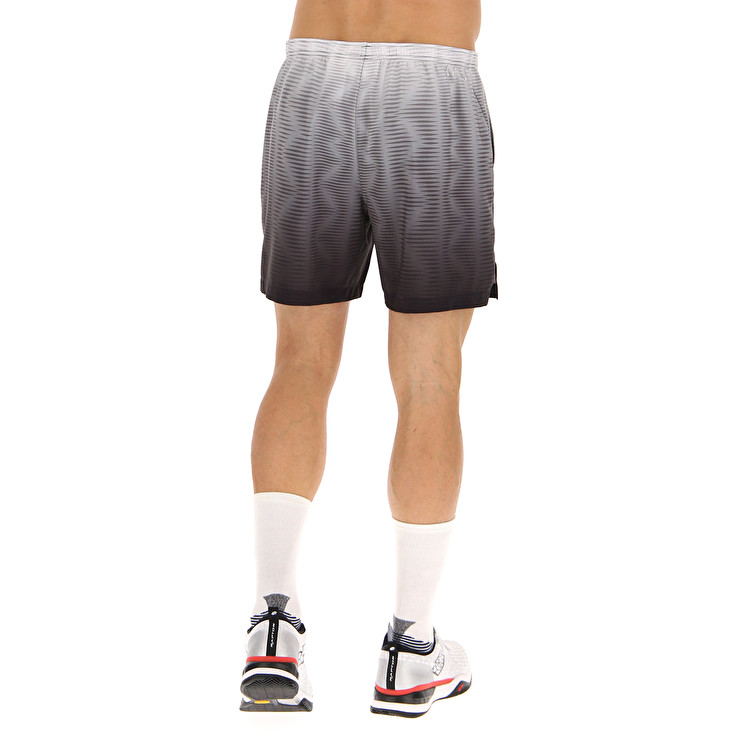 Men Lotto Top Iv7 2 Shorts Black / White | 84253-LVOB