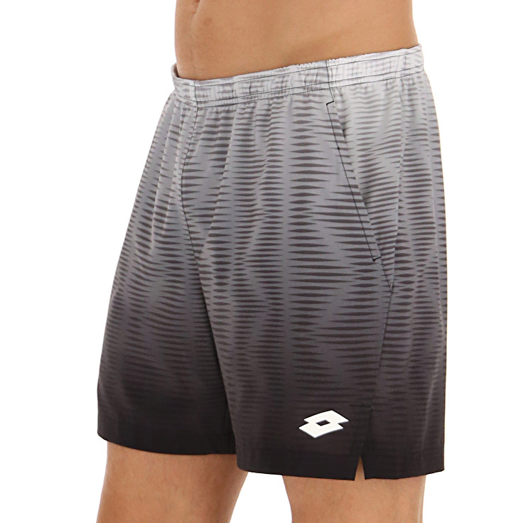 Men Lotto Top Iv7 2 Shorts Black / White | 84253-LVOB