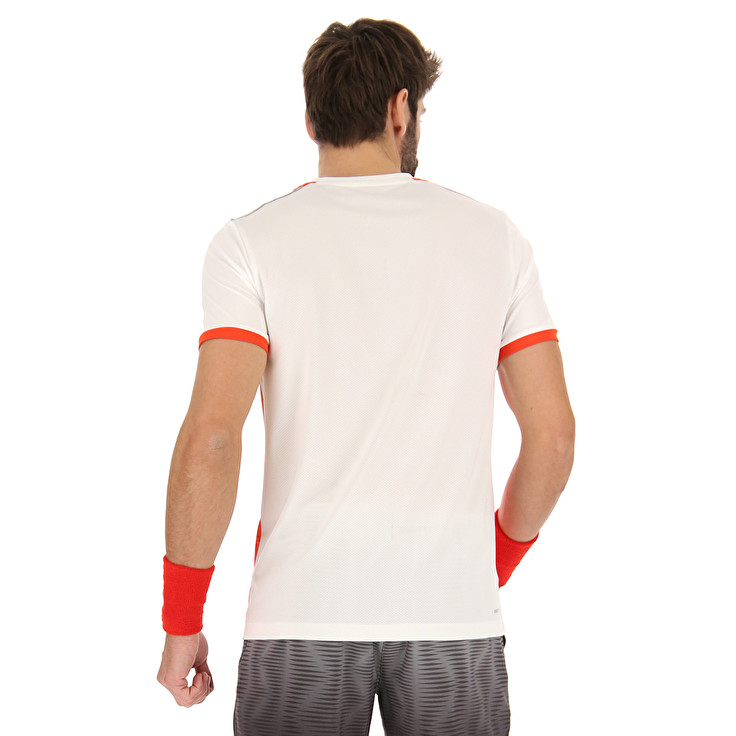 Men Lotto Top Iv 2 T-shirts Red / White | 45293-NYPT