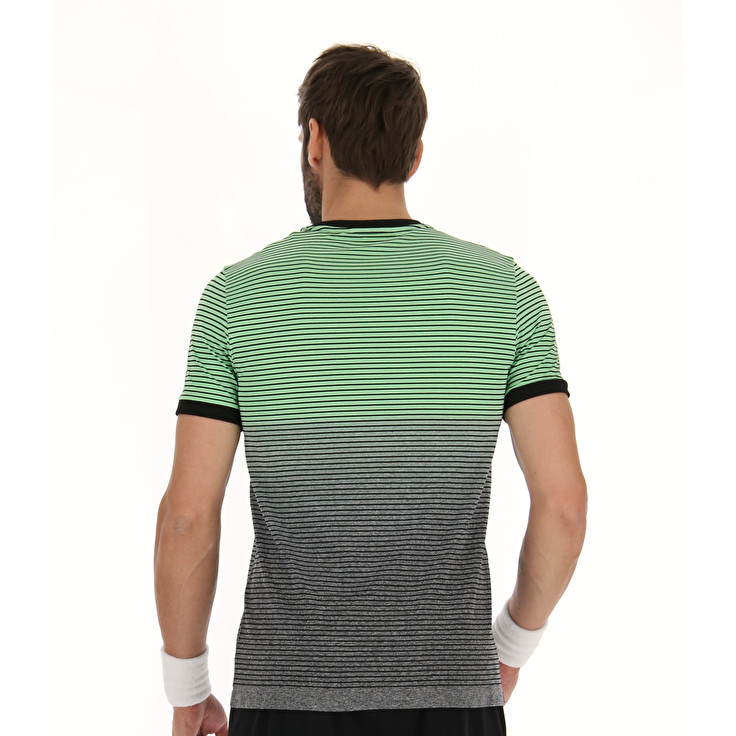 Men Lotto Top Ten Ii Sml T-shirts Green / Grey | 30951-GJBC