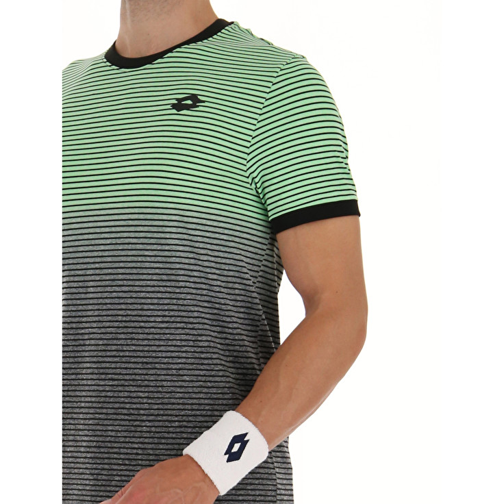 Men Lotto Top Ten Ii Sml T-shirts Green / Grey | 30951-GJBC