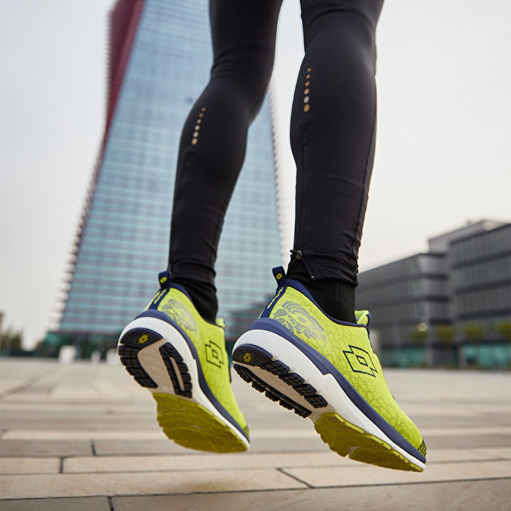 Men Lotto Volata Hyperpulse 100 Running Shoes Green / Navy / Blue | 84523-EJOU
