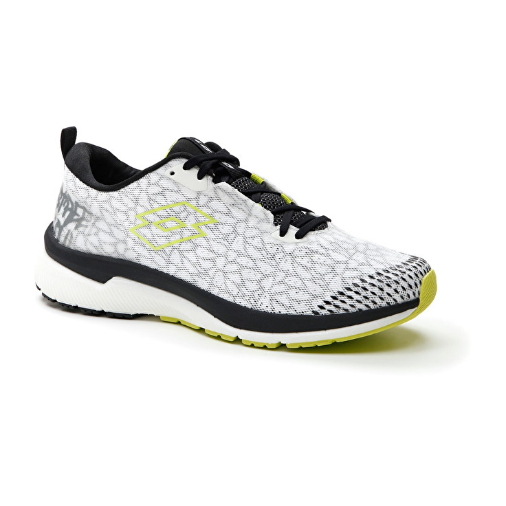 Men Lotto Volata Hyperpulse 100 Running Shoes White / Green | 03851-CDSA