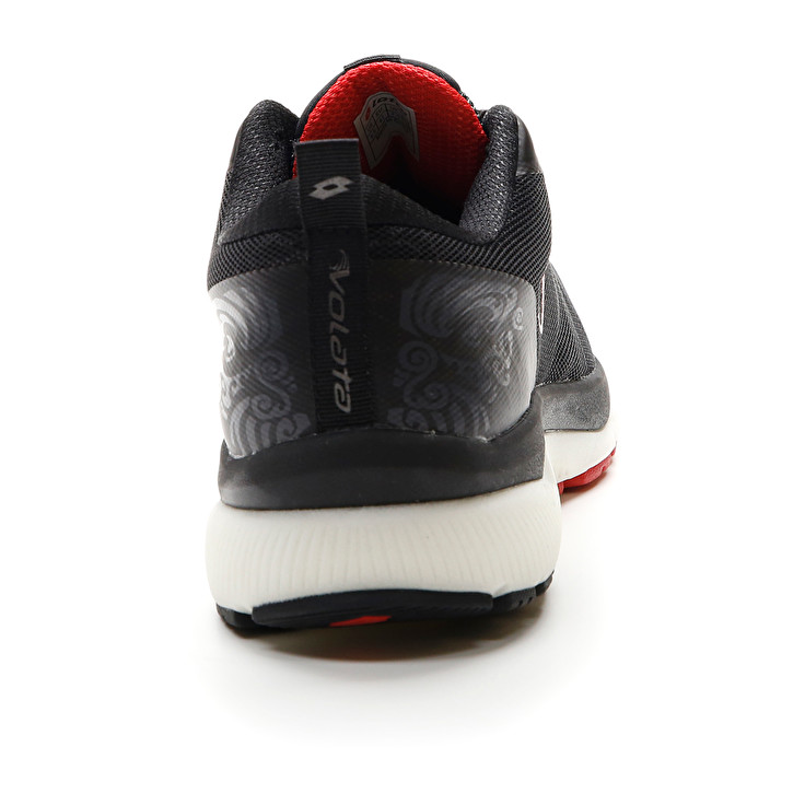 Men Lotto Volata Hyperpulse 100 Running Shoes Black / Red | 67351-IDXW