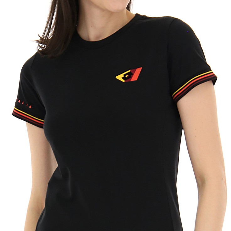 Women Lotto Athletica Classic W V T-shirts Black | 02514-CFPW