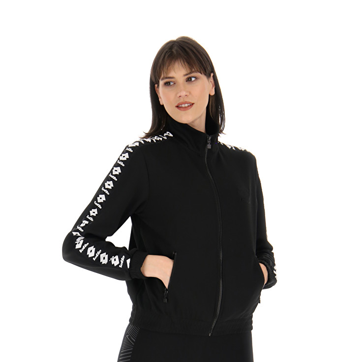Women Lotto Athletica Icon W Fz Jackets Black | 41930-LNYH