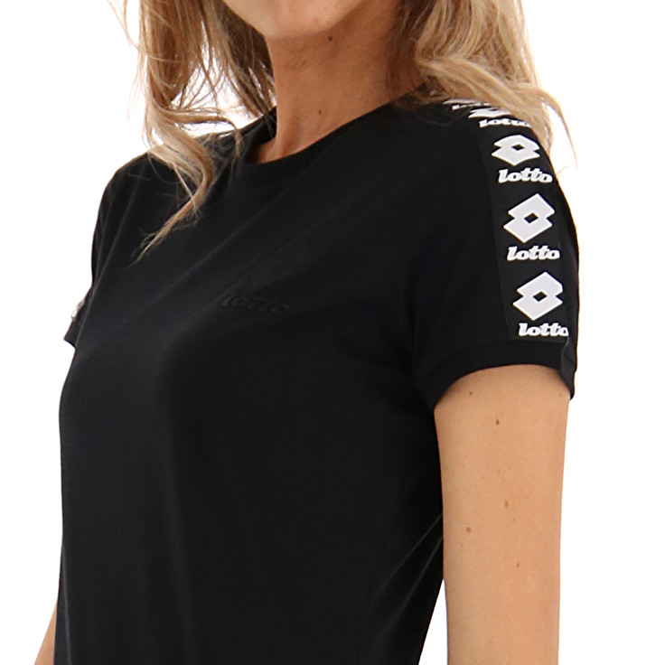 Women Lotto Athletica Icon W T-shirts Black | 08651-JSAM