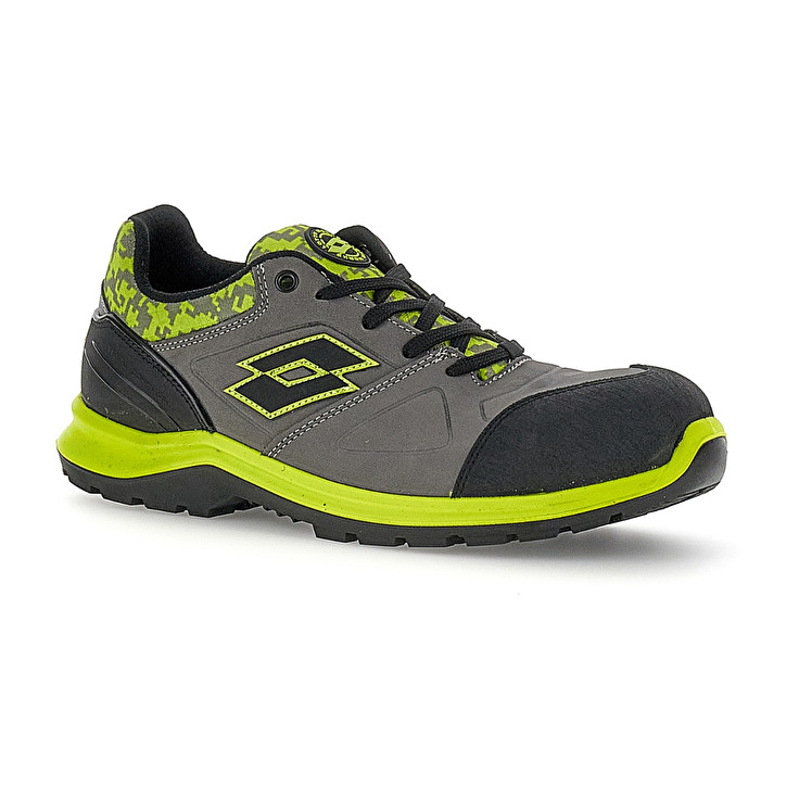Women Lotto Hit 200 S3 Safety Shoes Grey / Green | 58376-DXIG