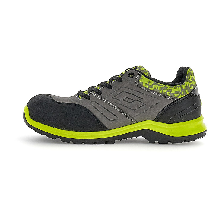 Women Lotto Hit 200 S3 Safety Shoes Grey / Green | 58376-DXIG