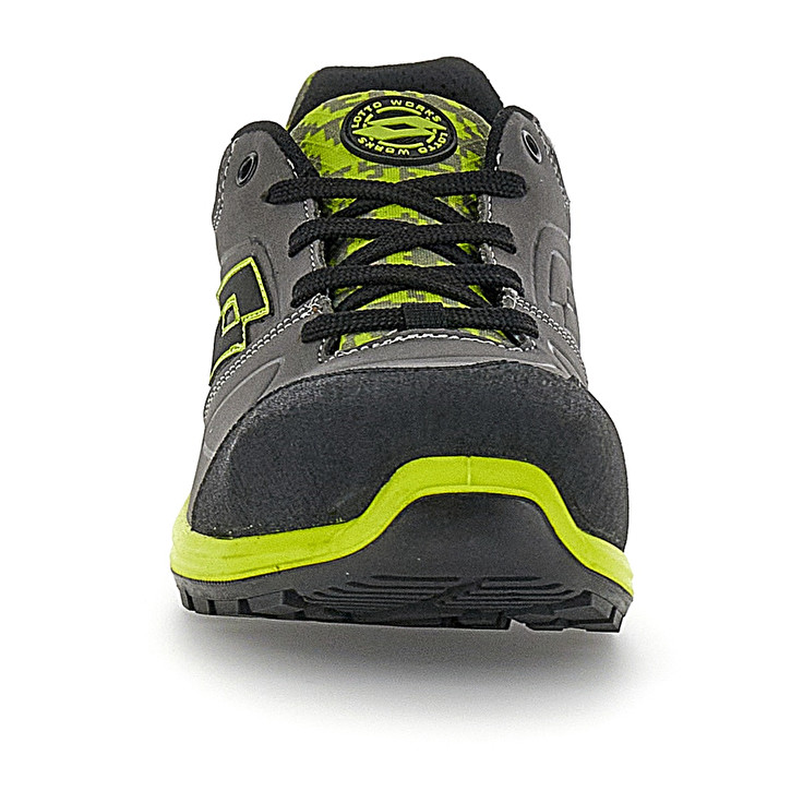 Women Lotto Hit 200 S3 Safety Shoes Grey / Green | 58376-DXIG