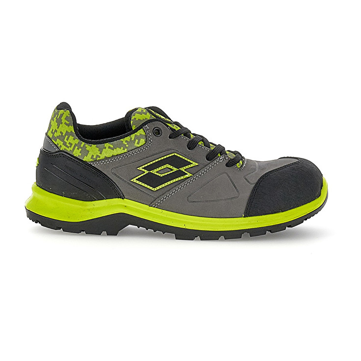 Women Lotto Hit 200 S3 Safety Shoes Grey / Green | 58376-DXIG