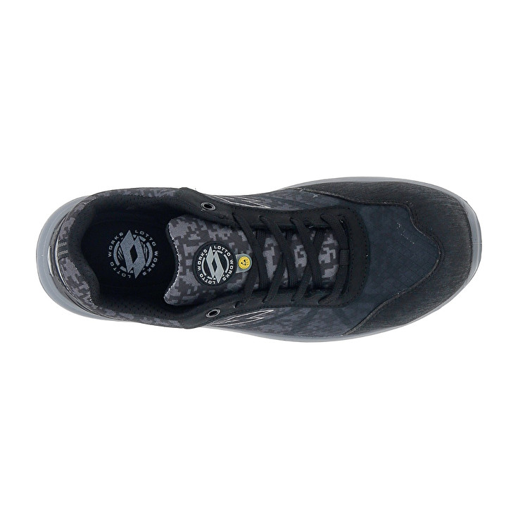 Women Lotto Hit 400 S1p Esd Safety Shoes Black | 94863-KXYI
