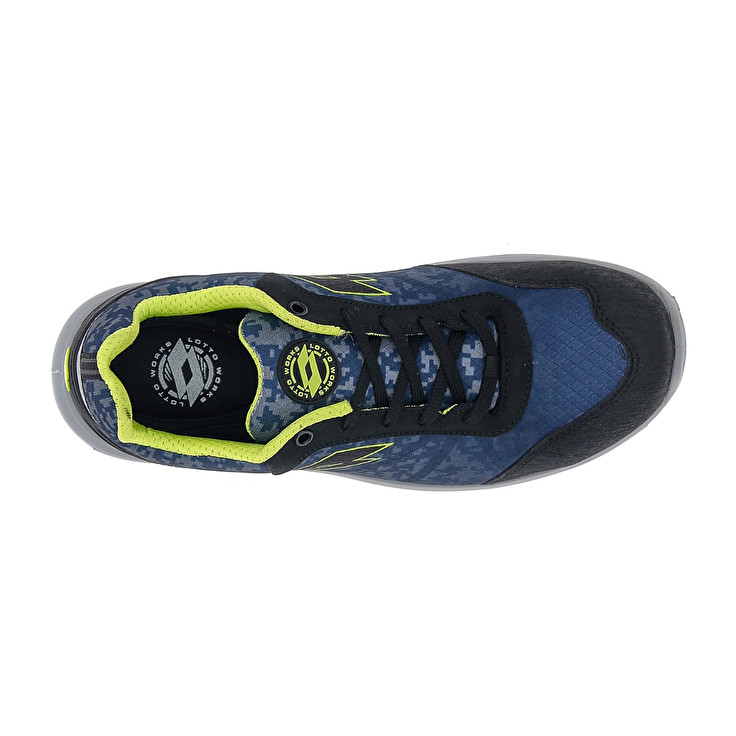 Women Lotto Hit 400 S1p Safety Shoes Blue / Green / Black | 59217-JFNL