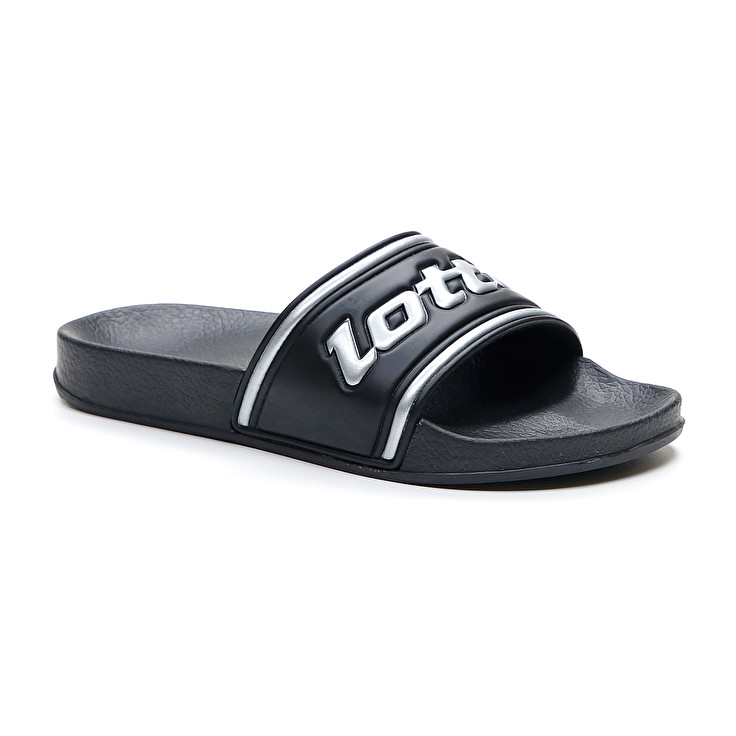 Women Lotto Midway Iv W Slippers Black / Silver | 69024-VRBH