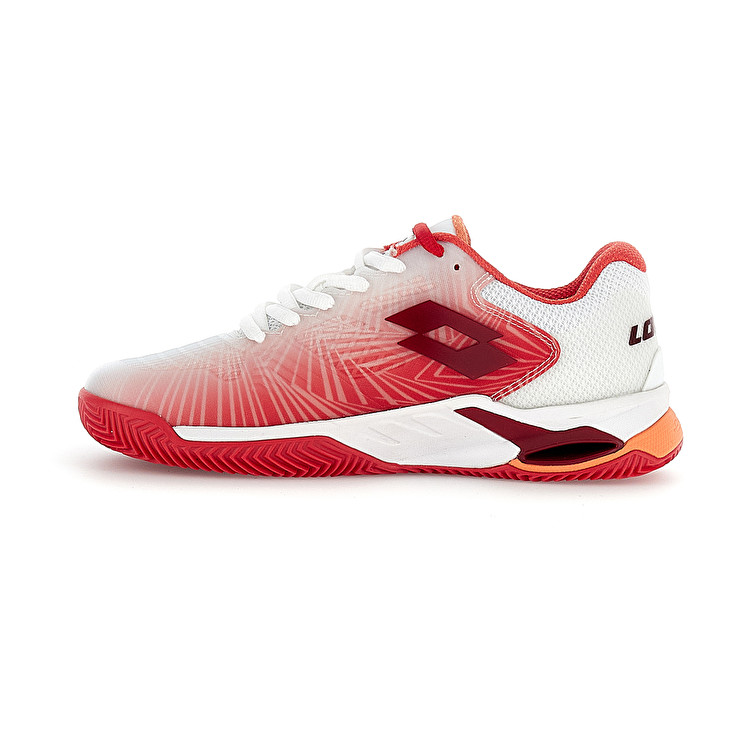Women Lotto Mirage 100 Ii Cly W Tennis Shoes White / Red / Pink | 27840-GVRY