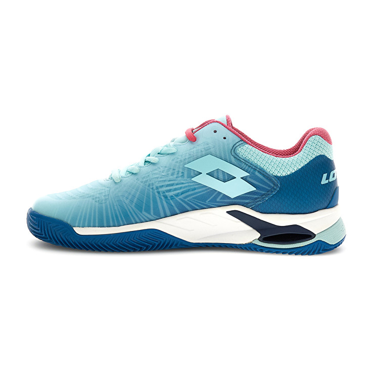 Women Lotto Mirage 100 Ii Cly W Tennis Shoes Blue / Blue / Pink | 27538-ROPY