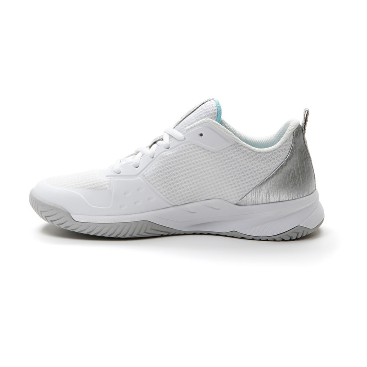 Women Lotto Mirage 600 Alr W Tennis Shoes White / Silver / Blue | 57261-MVXQ