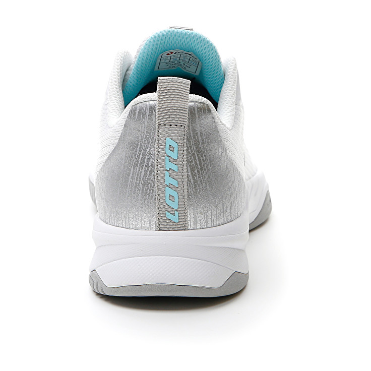 Women Lotto Mirage 600 Alr W Tennis Shoes White / Silver / Blue | 57261-MVXQ