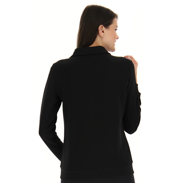 Women Lotto Msc W Fz Fl Jackets Black | 32489-OCPX