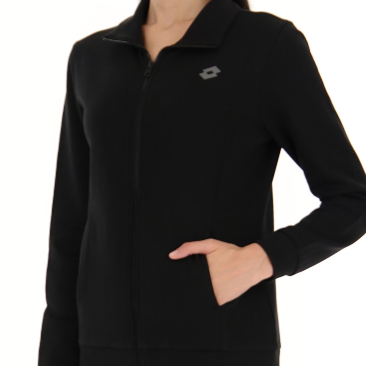 Women Lotto Msc W Fz Fl Jackets Black | 32489-OCPX