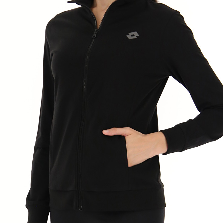 Women Lotto Msc W Fz Jackets Black | 06489-VHJA