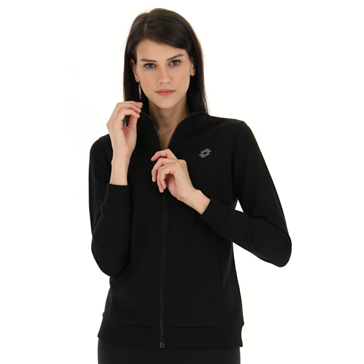 Women Lotto Msc W Fz Jackets Black | 06489-VHJA