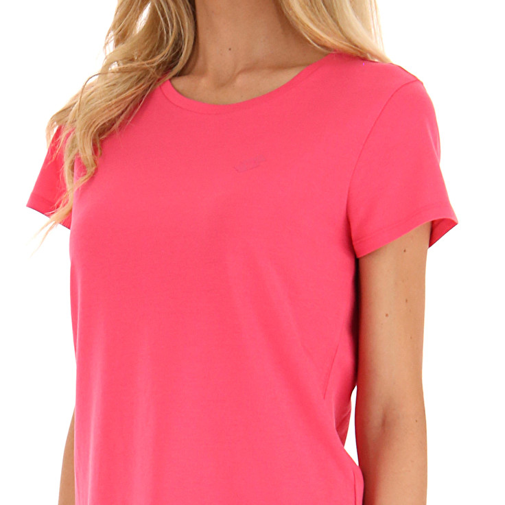 Women Lotto Msc W T-shirts Pink | 68321-OLJW