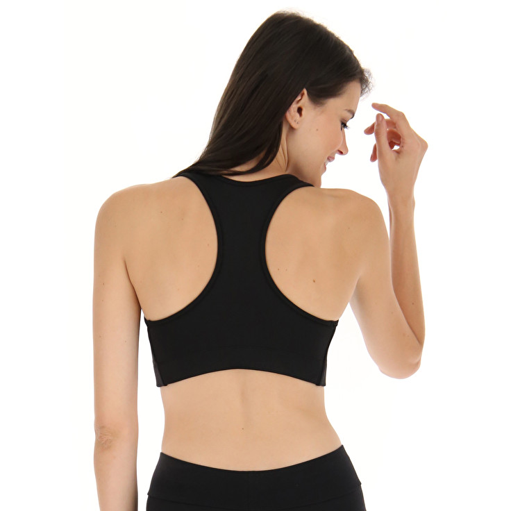 Women Lotto Msp W Top Sports Bra Black | 94260-RMUY