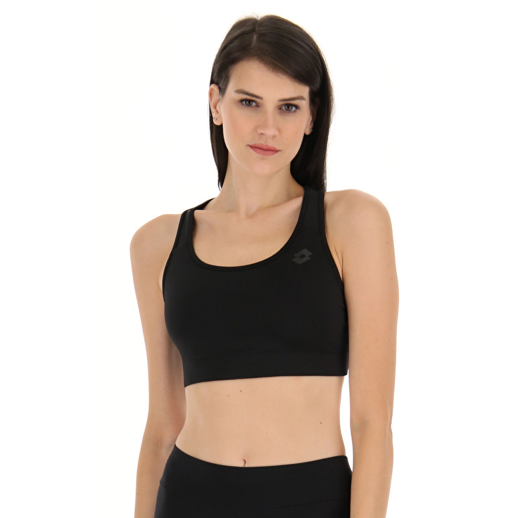 Women Lotto Msp W Top Sports Bra Black | 94260-RMUY