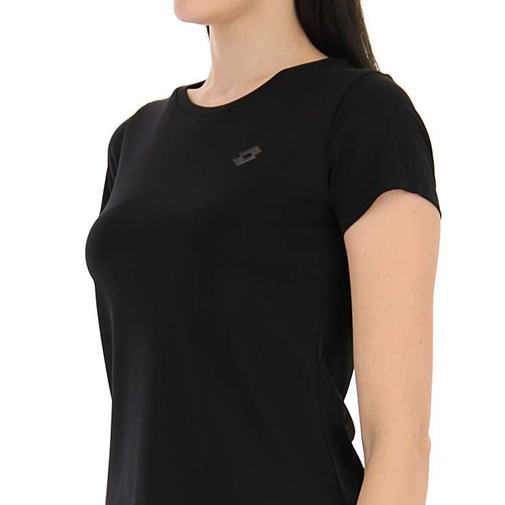 Women Lotto Msp W T-shirts Black | 23678-DQJN