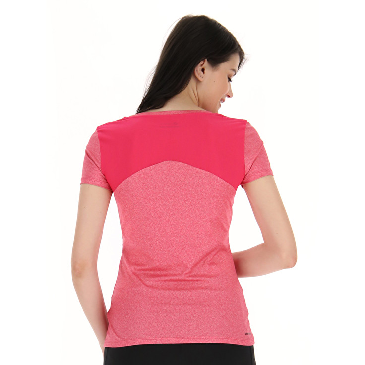 Women Lotto Run Fit W Mel T-shirts Pink | 39147-CEQB