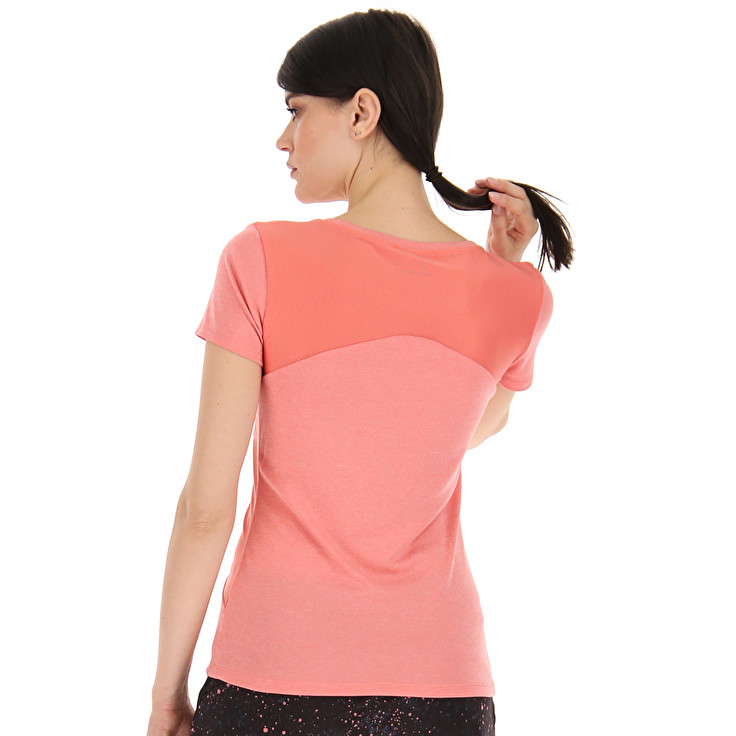 Women Lotto Run Fit W Mel T-shirts Rose | 81205-QWPH