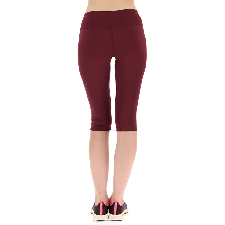 Women Lotto Run Fit W Mid 3 Pants Red | 58627-IYBQ