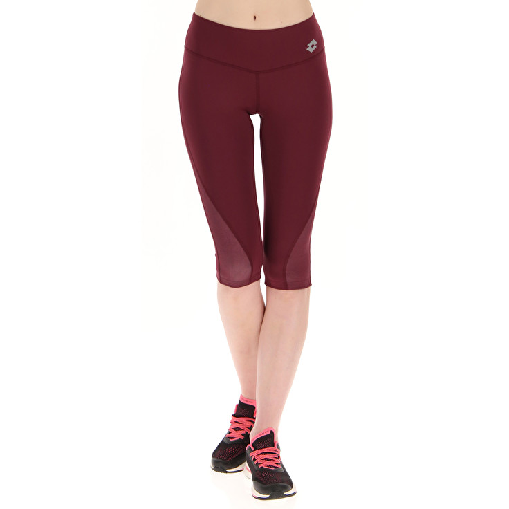 Women Lotto Run Fit W Mid 3 Pants Red | 58627-IYBQ