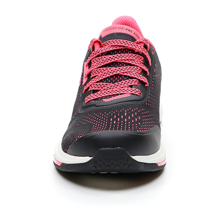 Women Lotto Speedevo 100 W Running Shoes Black / Pink | 59701-BNXM