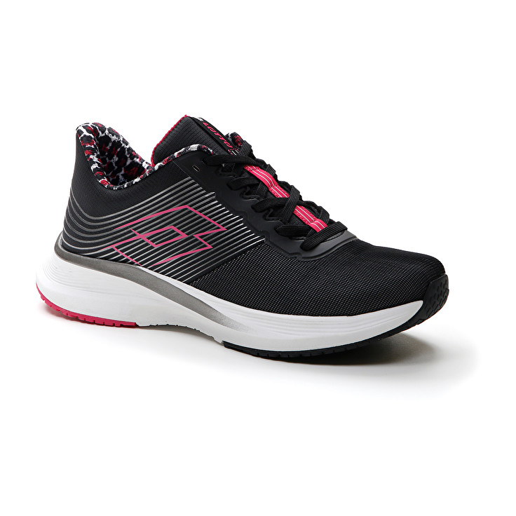 Women Lotto Speedevo 700 Ii Prt W Running Shoes Black / Pink | 89654-EAOM