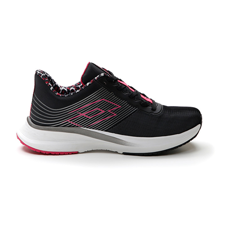 Women Lotto Speedevo 700 Ii Prt W Running Shoes Black / Pink | 89654-EAOM