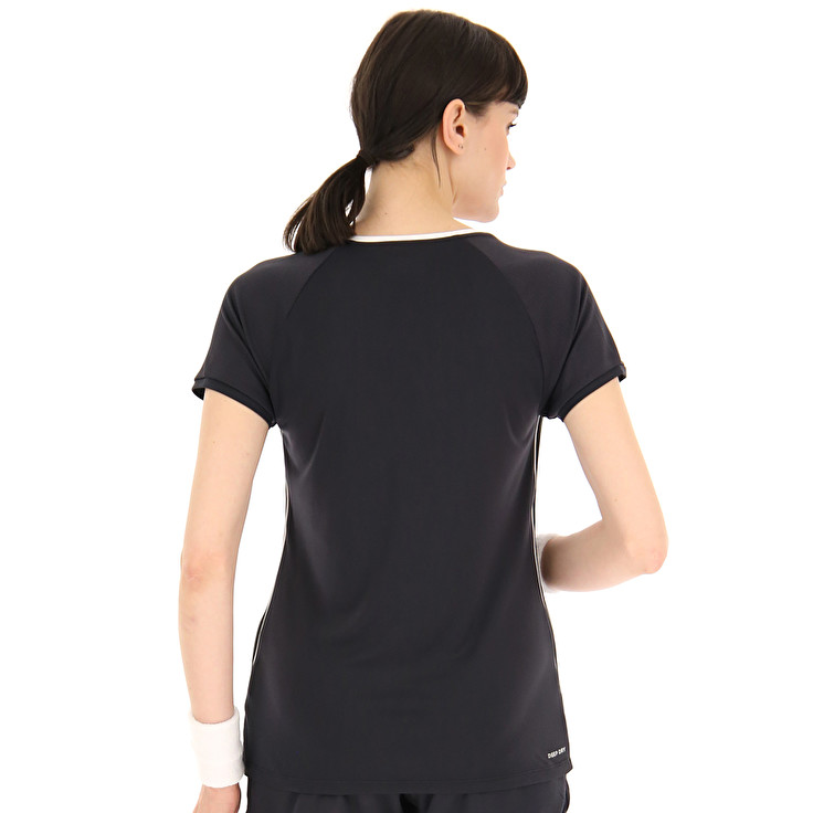 Women Lotto Squadra W Ii Pl T-shirts Black | 58609-UNBT