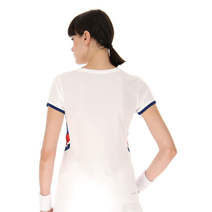 Women Lotto Squadra W Iii T-shirts White | 43761-XIQP