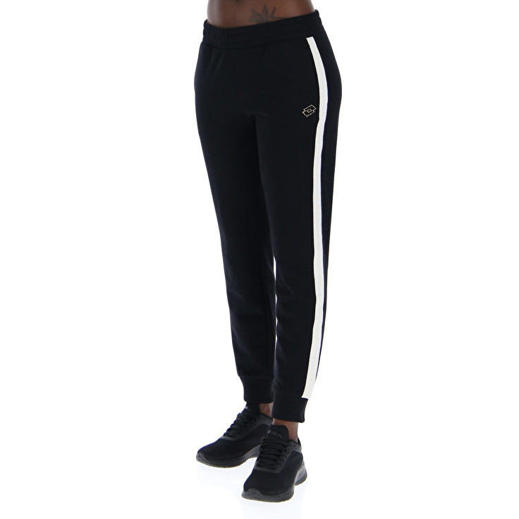 Women Lotto Suit Dehia W V Rib Fl Tracksuits White / Black | 53918-PGVI