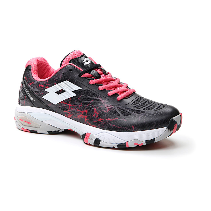 Women Lotto Superrapida 200 Iv W Paddle Shoes Black / Pink | 65741-KAHL